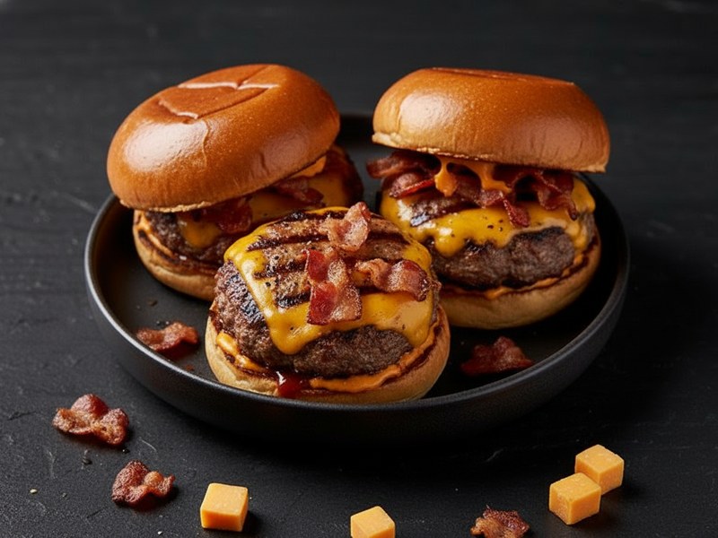 Bacon & Cheese Stuffed Burgers