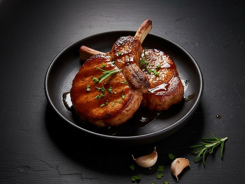 Brown Sugar Balsamic Glazed Pork Chops