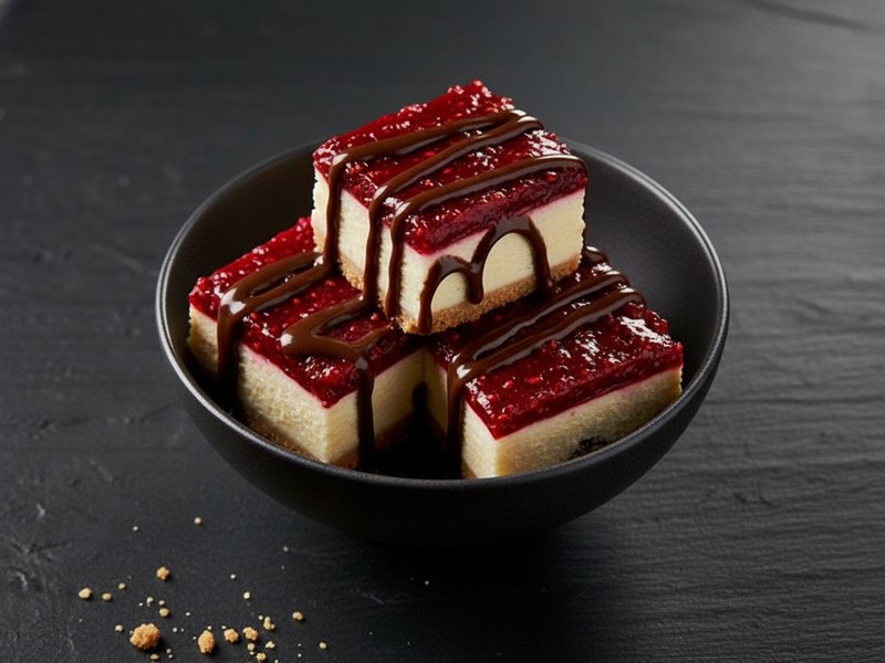 Chocolate Raspberry Cheesecake Squares