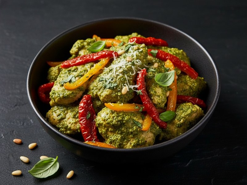 Creamy Garlic Pesto Chicken