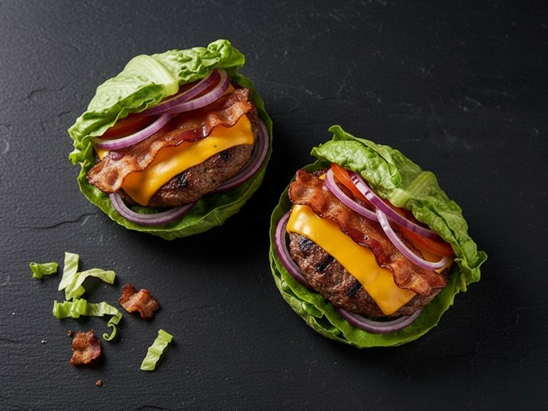 Keto Bacon Cheeseburgers