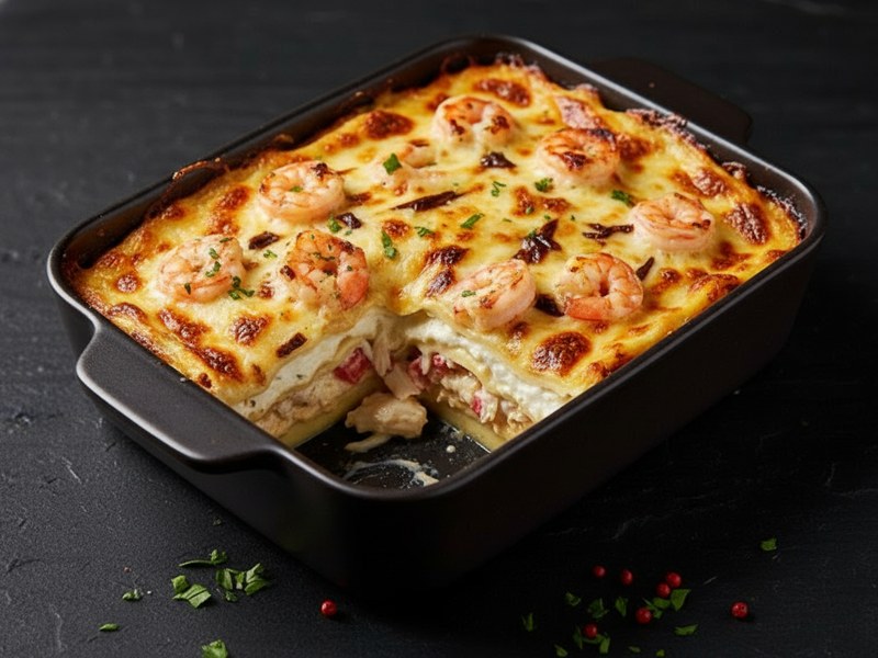 Keto Seafood Lasagna