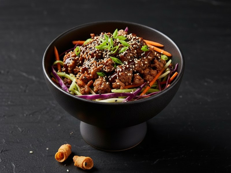 Sesame Pork Egg Roll in a Bowl